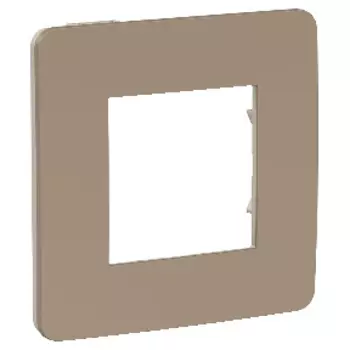 NU280227 Рамка Unica Studio Color Песочный / Бежевый 1-постовая Schneider Electric