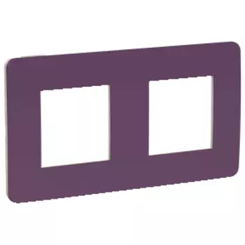 NU280415 Рамка Unica Studio Color Лиловый / Бежевый 2-постовая Schneider Electric