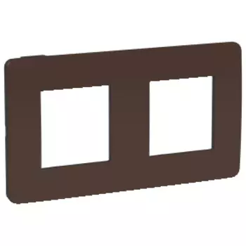 NU280417 Рамка Unica Studio Color Шоколад / антрацит 2-постовая Schneider Electric