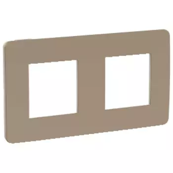 NU280427 Рамка Unica Studio Color Песочный / Бежевый 2-постовая Schneider Electric