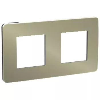 NU280452 Рамка Unica Studio Metal Бронза / Антрацит 2-постовая Schneider Electric