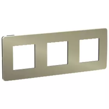 NU280652 Рамка Unica Studio Metal Бронза / Антрацит 3-постовая Schneider Electric