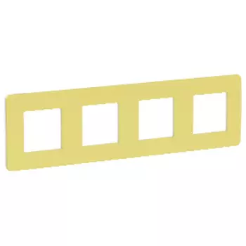NU280811 Рамка Unica Studio Color Зеленое яблоко / Белый 4-постовая Schneider Electric