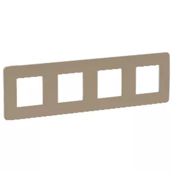 NU280827 Рамка Unica Studio Color Песочный / Бежевый 4-постовая Schneider Electric