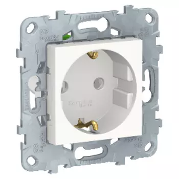 NU505618 Розетка с зазем., без штор., с быстрозажим. клеммами,16А, 250В, Белый Schneider Electric