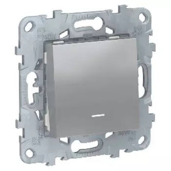 NU520130N Выключатель 1-клавишный, с подсветкой, сх. 1а, Алюминий Schneider Electric