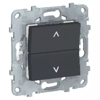 NU520754 Выключатель 2-клавишный, для жалюзи, без фиксации, 2 х сх 4 Антрацит Schneider Electric