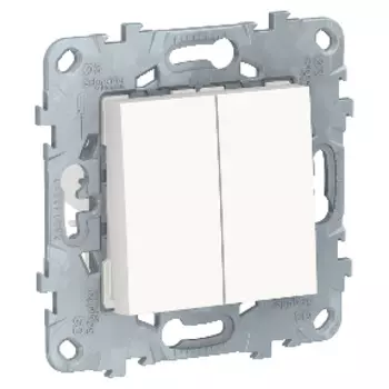 NU521518 Переключатель 2-клав, перекрестный, 2 x сх. 7 10 AX, 250 В, Белый Schneider Electric