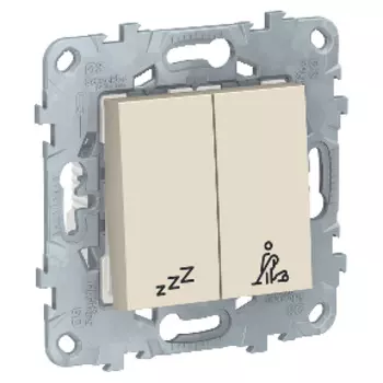 NU521744 кнопочный выключатель не беспокоить - убрать номер Бежевый Schneider Electric