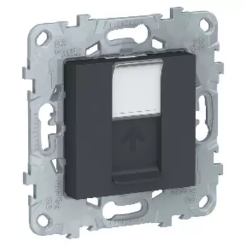 NU541154 Розетка компьютерная, RJ45, одиночная, кат. 5е UTP, Антрацит Schneider Electric