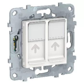 NU542018 Розетка компьютерная, RJ45, двойная, кат. 5е UTP, Белый Schneider Electric