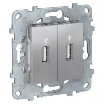 NU542730 USB-коннектор, 2-местный, Алюминий Schneider Electric