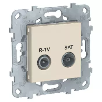 NU545644 Розетка R-TV/SAT, проходная, Бежевый Schneider Electric