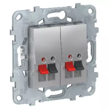 NU548930 Аудиорозетка двойная, Алюминий Schneider Electric