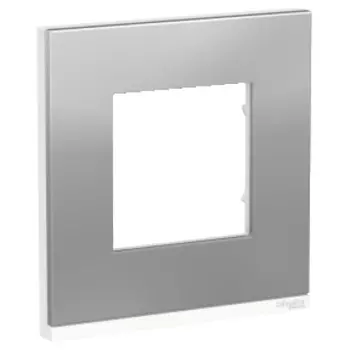 NU600280 Рамка Unica Pure Алюминий 1-постовая Schneider Electric