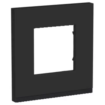 NU600282 Рамка Unica Pure Каучук / Антрацит 1-постовая Schneider Electric