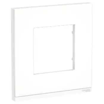 NU600289 Рамка Unica Pure Белый матовый 1-постовая Schneider Electric