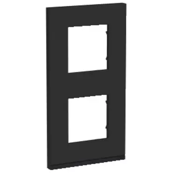 NU6004V82 Рамка Unica Pure Каучук / Антрацит 2-постовая вертикальная Schneider Electric