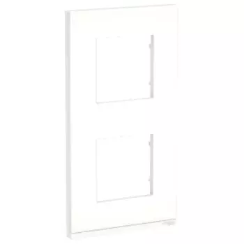 NU6004V89 Рамка Unica Pure Матовое стекло / Белый 2-постовая вертикальная Schneider Electric