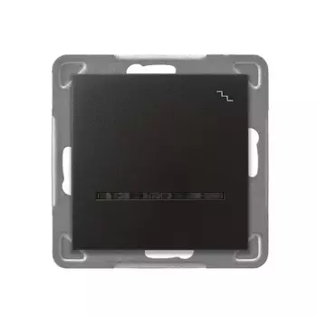 Ospel Impresja Антрацит Переключатель (сх.6) 1-клавишный с подсветкой, без рамки LP-3YS/m/50