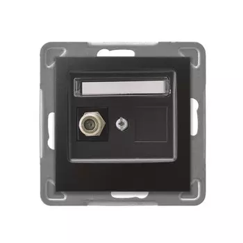 Ospel Impresja Антрацит Розетка антенная одинарная тип Ф, без рамки GPA-1YF/m/50