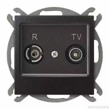 Ospel Impresja Антрацит Розетка антенная оконечная ZAK-10, без рамки GPA-10YPZ/m/50