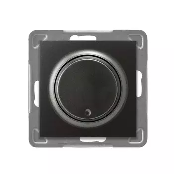 Ospel Impresja Антрацит Светорегулятор поворотно-нажимной для нагрузки лампаминакаливания, галогенными и LED LP-8YL2/m/50