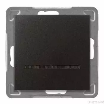 Ospel Impresja Антрацит Выключатель 1-клавишный с контрольной с подсветкой, без рамки LP-12YS/m/50