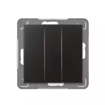 Ospel Impresja Антрацит Выключатель 3-клавишный, без рамки LP-13Y/m/50