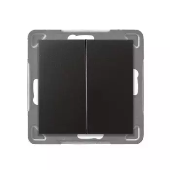 Ospel Impresja Антрацит Выключатель кнопочный 2-ой, без рамки LP-17Y/m/50