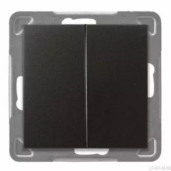 Ospel Impresja Антрацит Выключатель лестничный + 1-клавишный, без рамки сх.6+1 LP-9Y/m/50