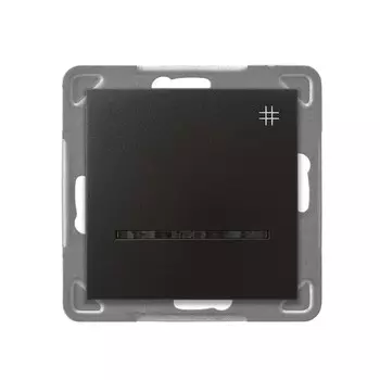 Ospel Impresja Антрацит Выключатель перекрестный (сх.7) с подсветкой, без рамки LP-4YS/m/50