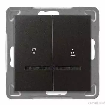 Ospel Impresja Антрацит Выключатель жалюзийный с подсветкой с механической блокировкой LP-7YBS/m/50