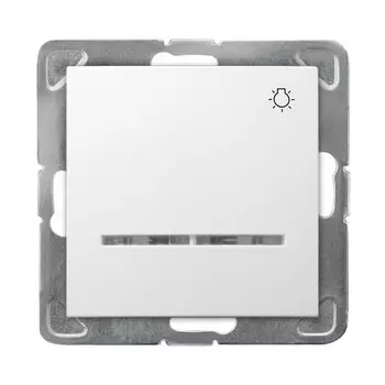 Ospel Impresja Белый Кнопка "светло" с подсветкой, без рамки LP-5YS/m/00