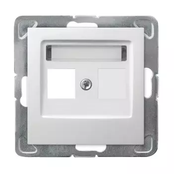 Ospel Impresja Белый Накладка компьютерной розетки 1-й, без рамки GPK-1Y/p/00