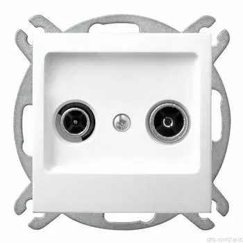 Ospel Impresja Белый Розетка антенная оконечная ZAK-10, без рамки GPA-10YPZ/m/00