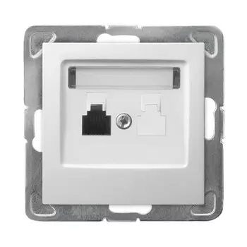 Ospel Impresja Белый Розетка телефонная 1-я, без рамки GPT-1Y/m/00