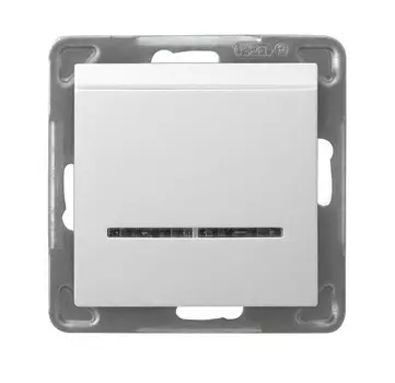 Ospel Impresja Белый Выключатель карточный с подсветкой, без рамки LP-15YS/m/00