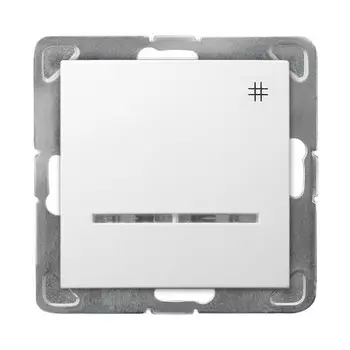 Ospel Impresja Белый Выключатель перекрестный (сх.7) с подсветкой, без рамки LP-4YS/m/00