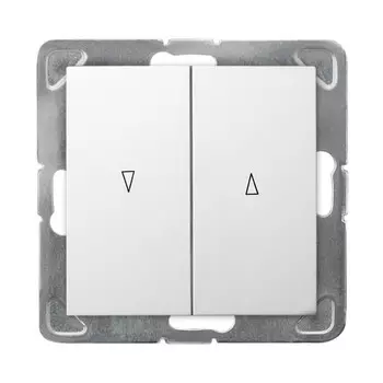 Ospel Impresja Белый Выключатель жалюзийный с механической блокировкой LP-7YB/m/00