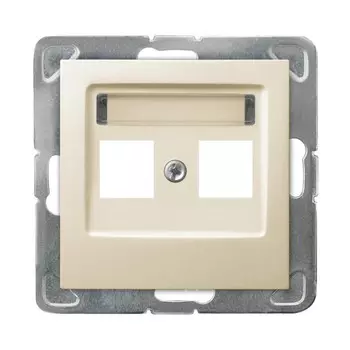 Ospel Impresja Бежевый Накладка компьютерной розетки 2-й, без рамки GPK-2Y/p/27