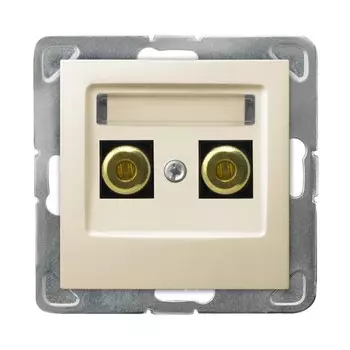 Ospel Impresja Бежевый Розетка аккустическая 1-я, без рамки GGN-1Y/m/27