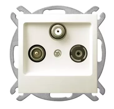 Ospel Impresja Бежевый Розетка TV-SAT ооконечная, коэффициент затухания 1,5-2 дБ GPA-YS/m/27