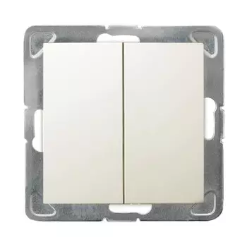 Ospel Impresja Бежевый Выключатель 2-клавишный, без рамки LP-2Y/m/27