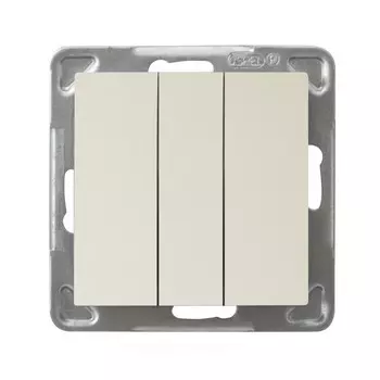 Ospel Impresja Бежевый Выключатель 3-клавишный , без рамки LP-13Y/m/27