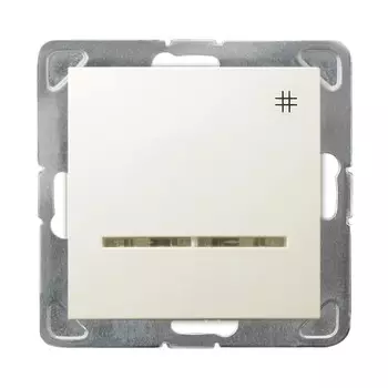 Ospel Impresja Бежевый Выключатель перекрестный (сх.7) с подсветкой, без рамки LP-4YS/m/27