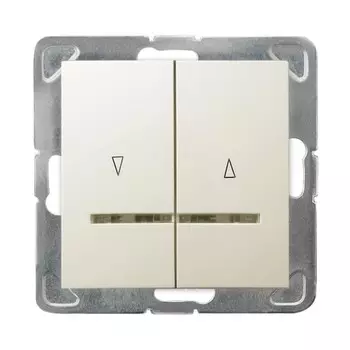 Ospel Impresja Бежевый Выключатель жалюзийный с подсветкой, без рамки LP-7YS/m/27
