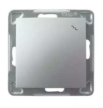Ospel Impresja Серебро Переключатель (сх.6) 1-клавишный, без рамки LP-3Y/m/18