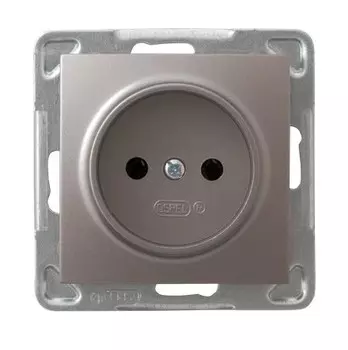 Ospel Impresja Титан Розетка 1-я б/з, без рамки GP-1Y/m/23