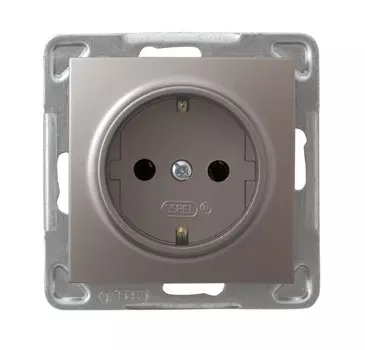 Ospel Impresja Титан Розетка 1-я с/з Schuko, без рамки GP-1YS/m/23